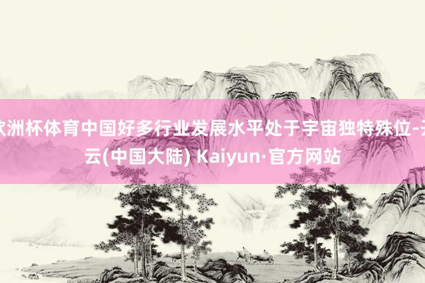 欧洲杯体育中国好多行业发展水平处于宇宙独特殊位-开云(中国大陆) Kaiyun·官方网站