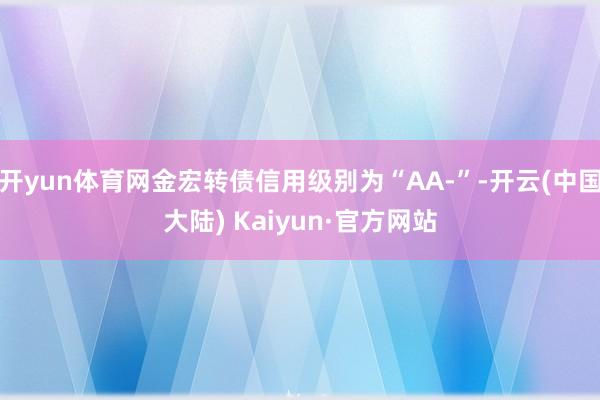 开yun体育网金宏转债信用级别为“AA-”-开云(中国大陆) Kaiyun·官方网站