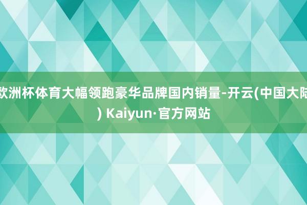 欧洲杯体育大幅领跑豪华品牌国内销量-开云(中国大陆) Kaiyun·官方网站