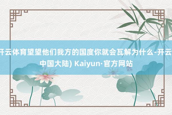 开云体育望望他们我方的国度你就会瓦解为什么-开云(中国大陆) Kaiyun·官方网站