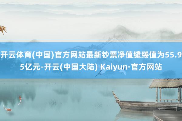 开云体育(中国)官方网站最新钞票净值缱绻值为55.95亿元-开云(中国大陆) Kaiyun·官方网站