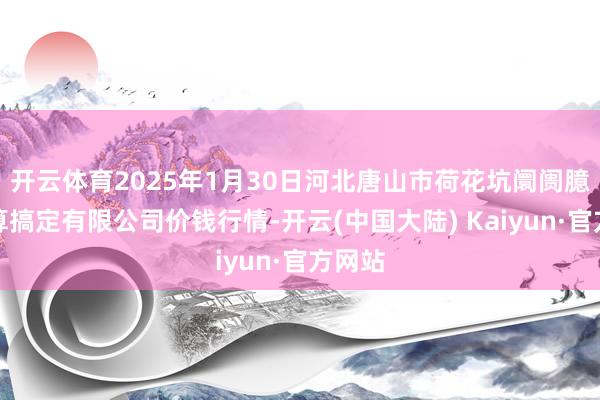 开云体育2025年1月30日河北唐山市荷花坑阛阓臆测打算搞定有限公司价钱行情-开云(中国大陆) Kaiyun·官方网站