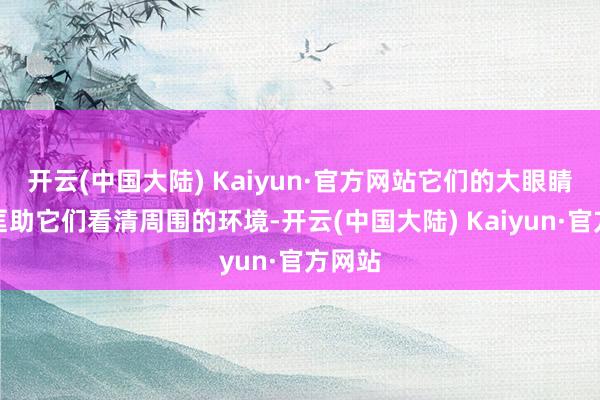 开云(中国大陆) Kaiyun·官方网站它们的大眼睛省略匡助它们看清周围的环境-开云(中国大陆) Kaiyun·官方网站